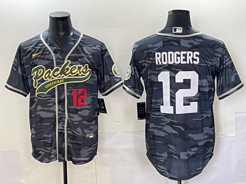 Men Green Bay Packers #12 Rodgers camo Nike NFL 2025 jersey 03